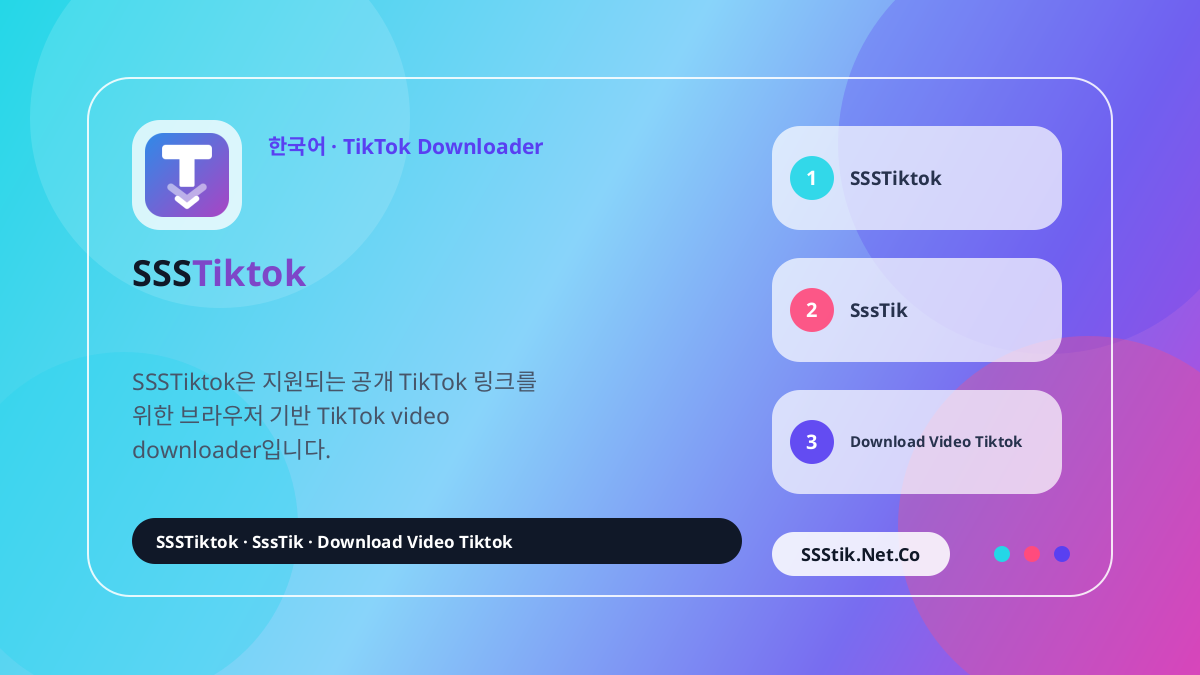 SSSTikTok이란? - SSSTikTok