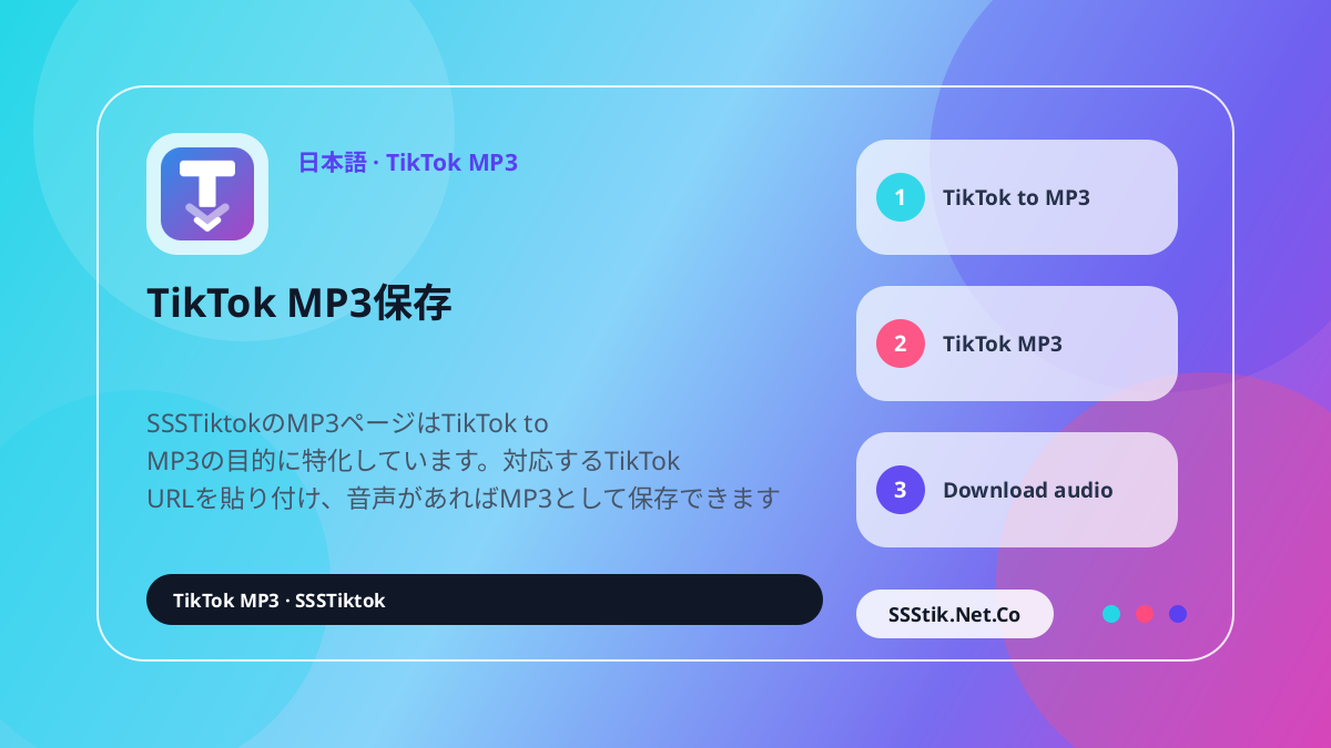 TikTok MP3 Downloaderとは？ - SSSTikTok