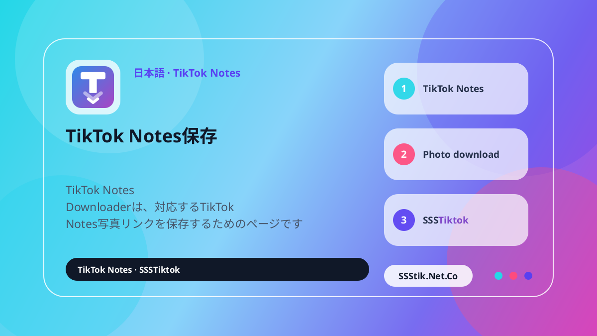 TikTok Notes Downloaderとは？ - SSSTikTok